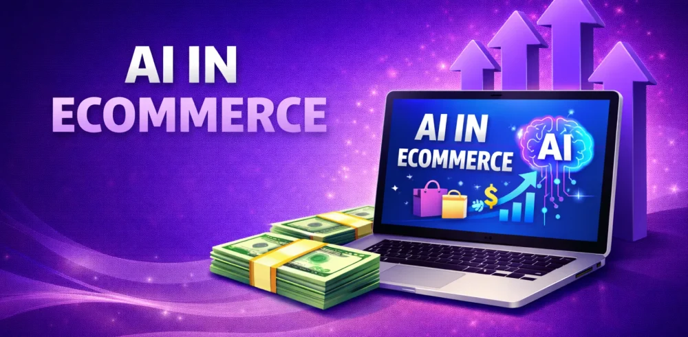 Featured image for an article on AI in ecommerce