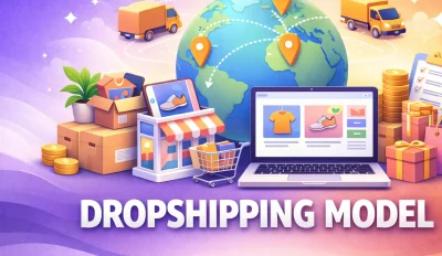 Featured image for an article on dropshipping model