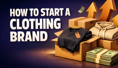 Featured image for an article on how to start a clothing brand