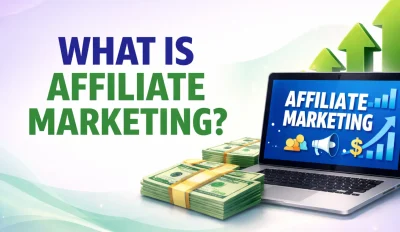 Featured image for an article covering "what is affiliate marketing?"