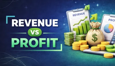 Featured image for an article on understanding revenue vs profit