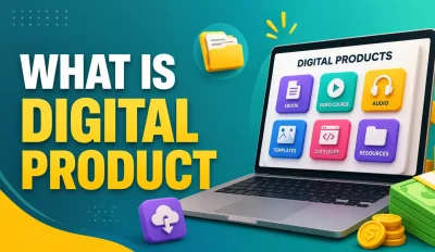 Featured image for an article covering the question "what is a digital product?"