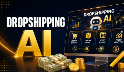 Featured image for an article on dropshipping AI