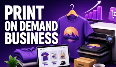 Featured image for an article about print on demand business