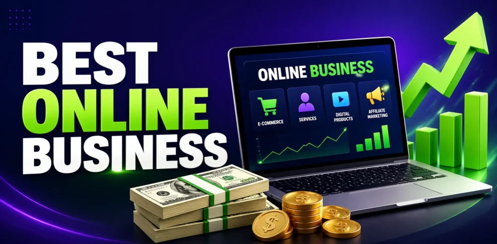 Featured image for an article on the best online business