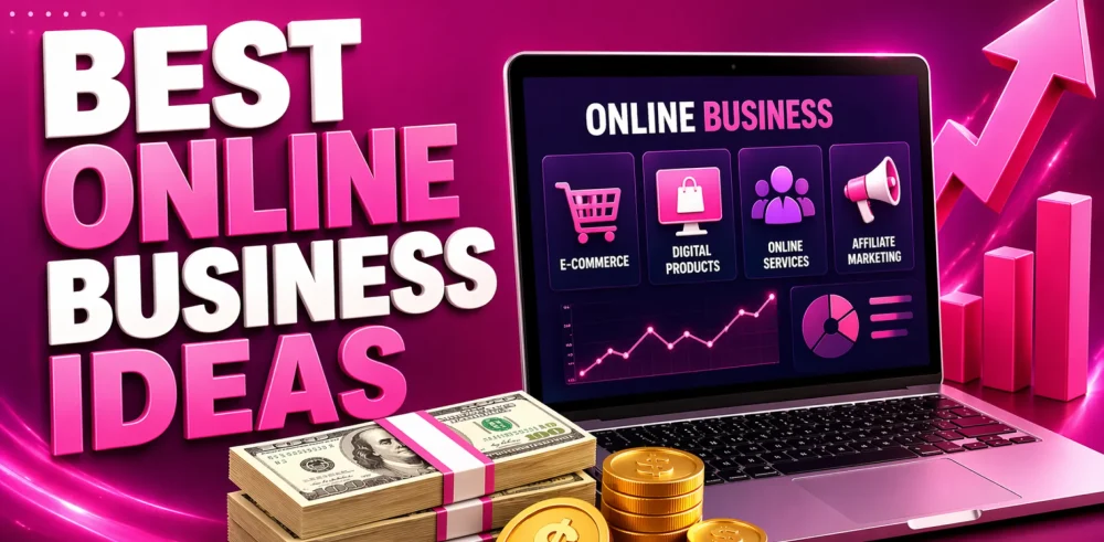 Featured image for an article on the best online business ideas