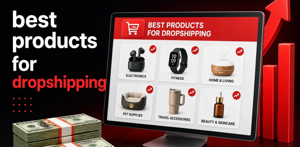 Featured image for an article on the best products for dropshipping