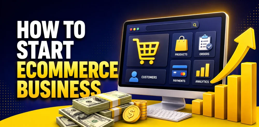 Featured image for an article on how to start ecommerce business