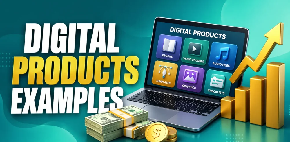 Featured image for an article showing digital products examples