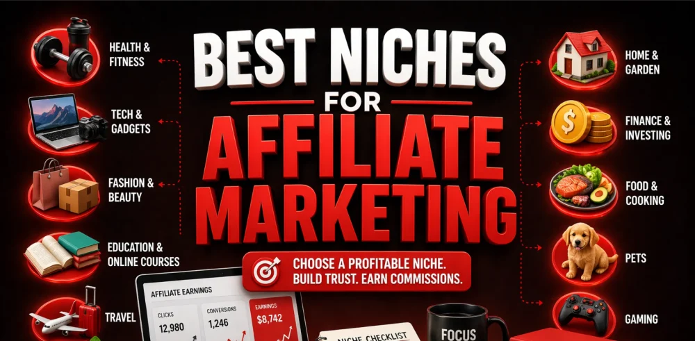 Featured image for an article on the best niches for affiliate marketing