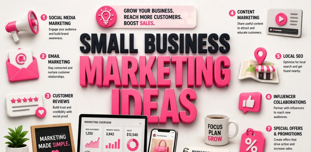 Featured image for an article on small business marketing ideas
