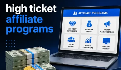 Featured image for an article on high ticket affiliate programs