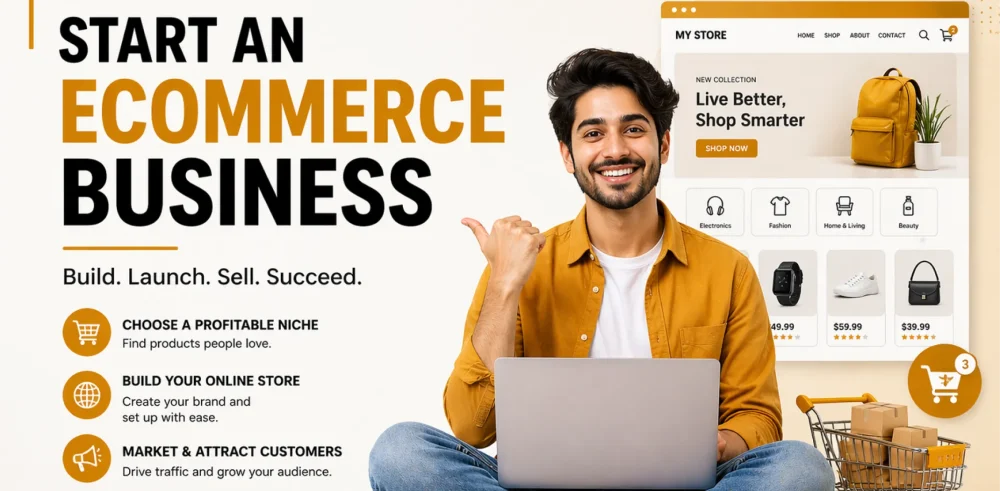 Featured image for an article encouraging to start an ecommerce business