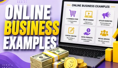 Featured image for an article showing online business examples
