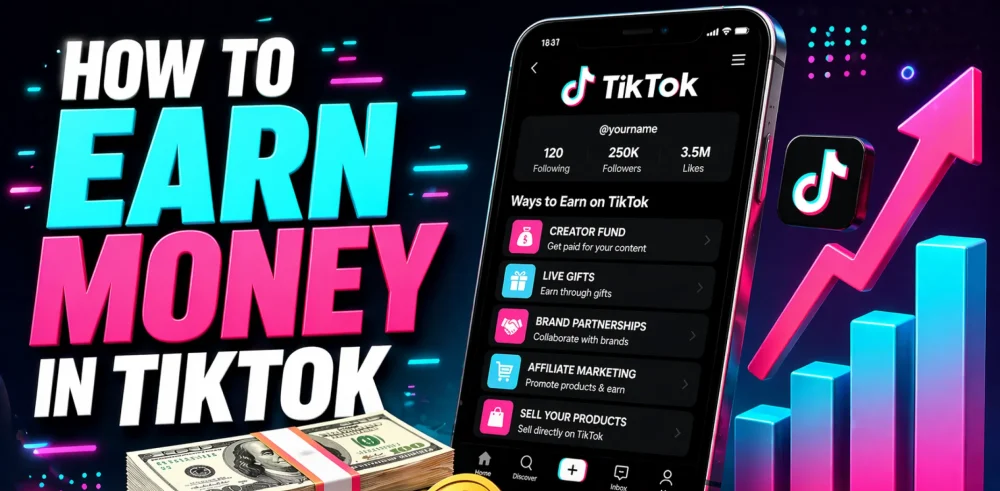 Featured image for an article on how to earn money in TikTok