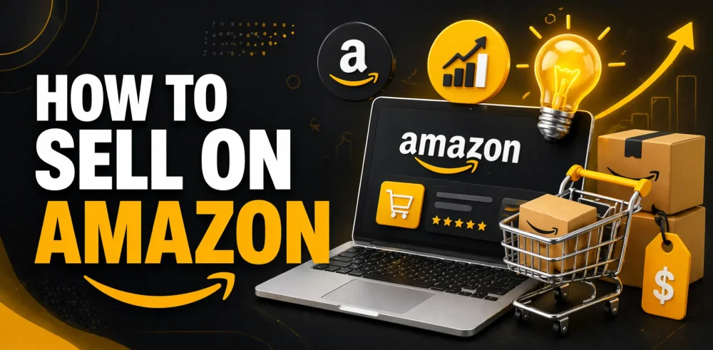 Featured image for an article on how to sell on Amazon