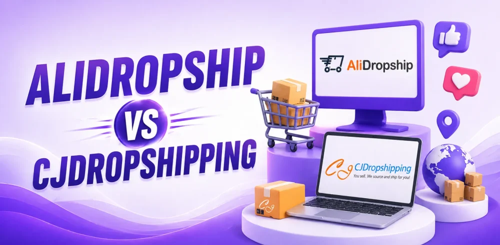 Featured image for an article comparing AliDropship vs CJDropshipping