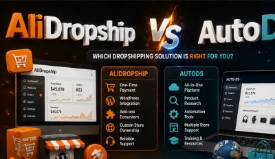Featured image for an article comparing AliDropship vs AutoDS
