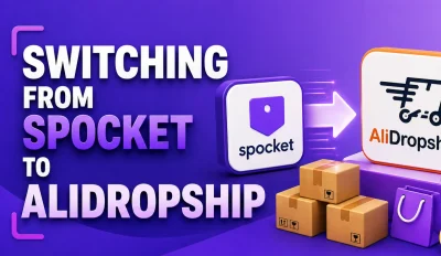 Featured image for an article on switching from Spocket to AliDropship