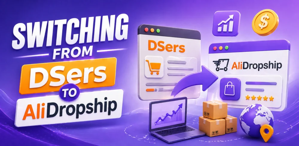 Featured image for an article on switching from DSers to AliDropship