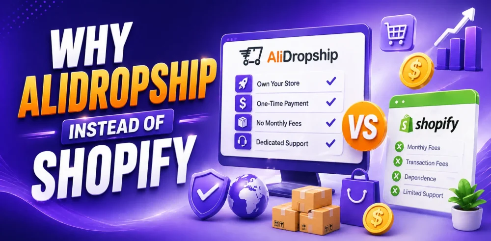 Featured image for an article on why AliDropship instead of Shopify