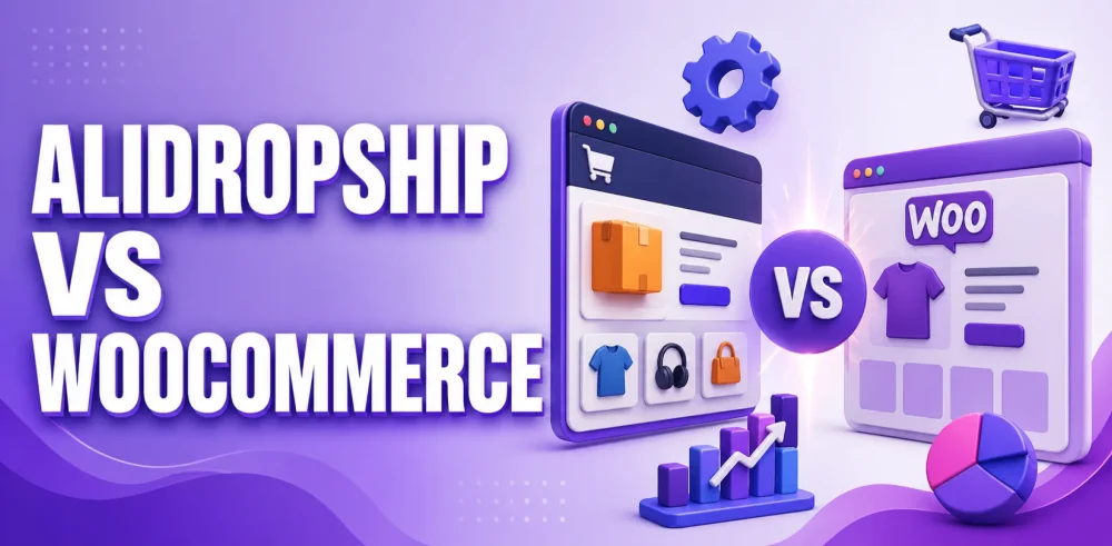Featured image for an article comparing AliDropship vs WooCommerce