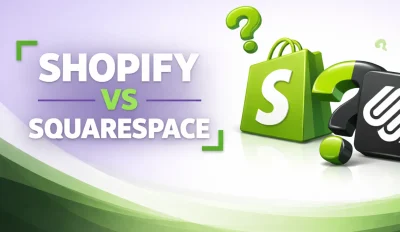 Featured image for an article comparing Shopify vs Squarespace