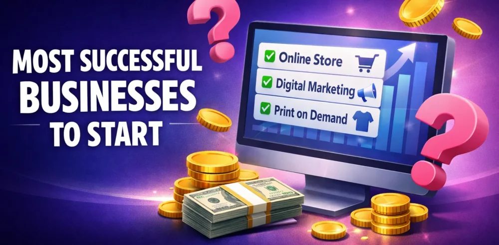 Featured image for an article about the most successful businesses to start