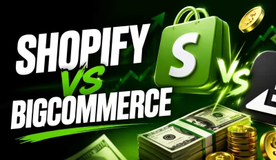 Featured image for an article comparing Shopify vs BigCommerce