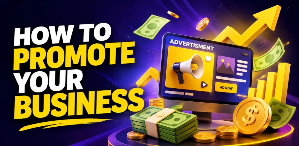Featured image for an article on how to promote your business