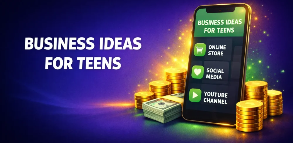 Featured image for an article on business ideas for teens