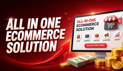 Featured image for an article on all in one ecommerce solution