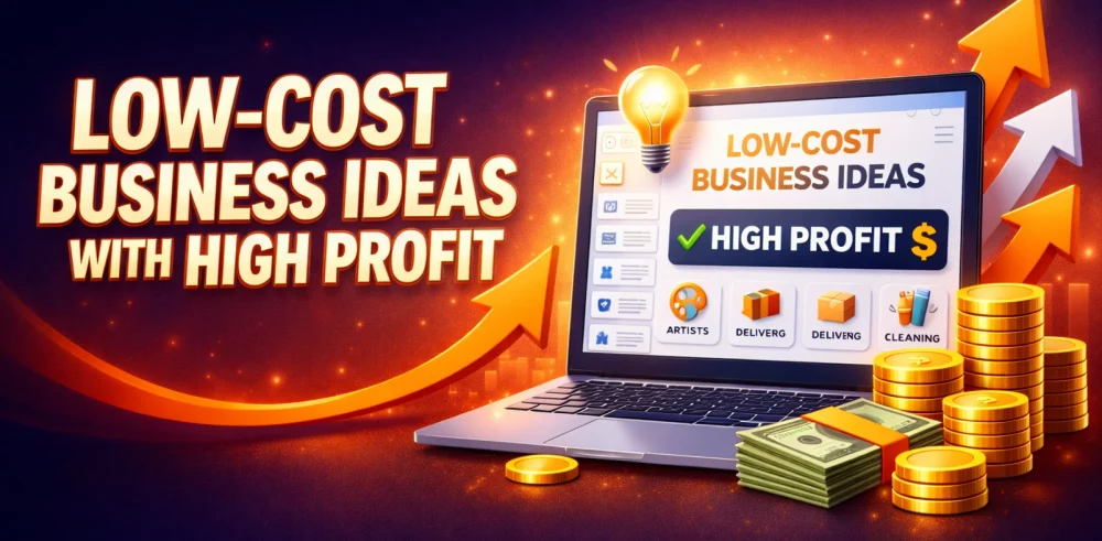 Featured image for an article on low-cost business ideas with high profit