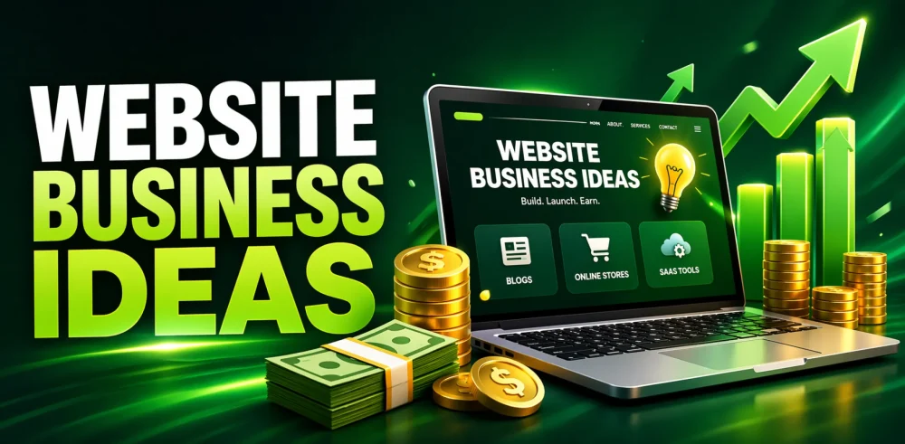 Featured image for an article on website business ideas