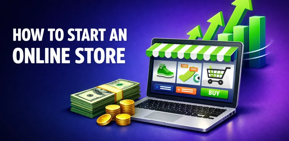 Featured image for an article on how to start an online store