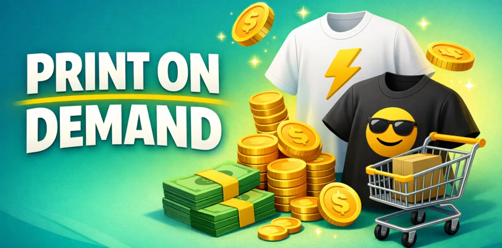 Featured image for an article about the print on demand business model