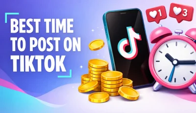 Featured image for an article on the best time to post on TikTok
