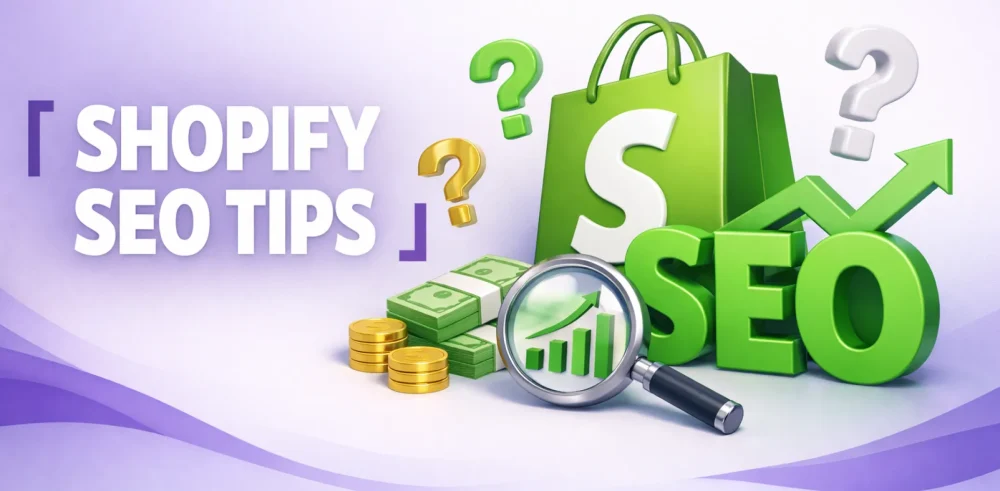 Featured image for an article on Shopify SEO tips