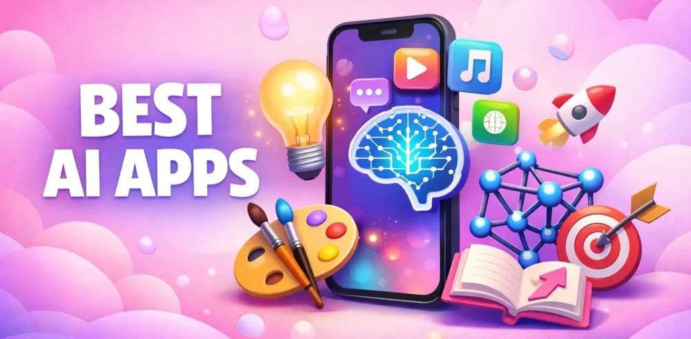 Featured image for an article on the best AI apps