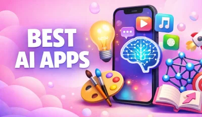 Featured image for an article on the best AI apps
