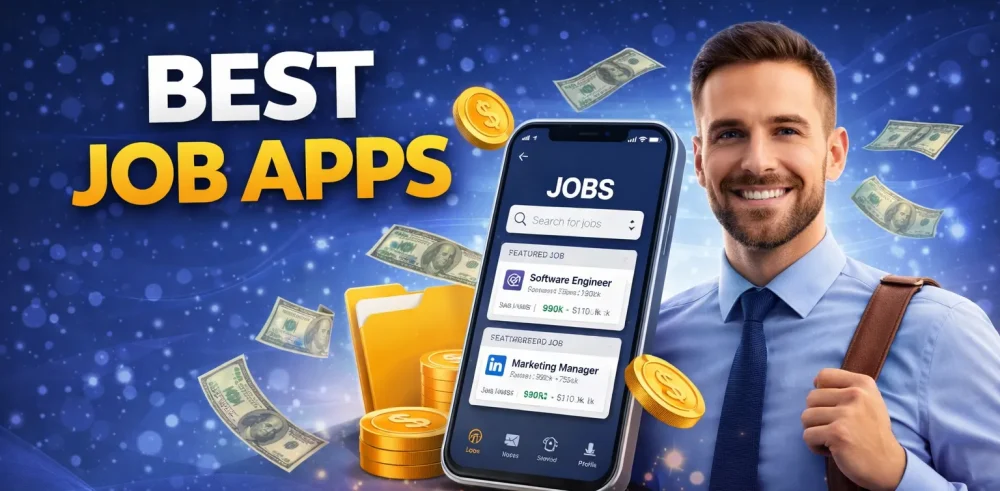 Featured image for the best job apps article