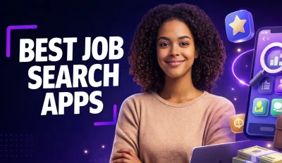 Featured image for an article on the best job search apps