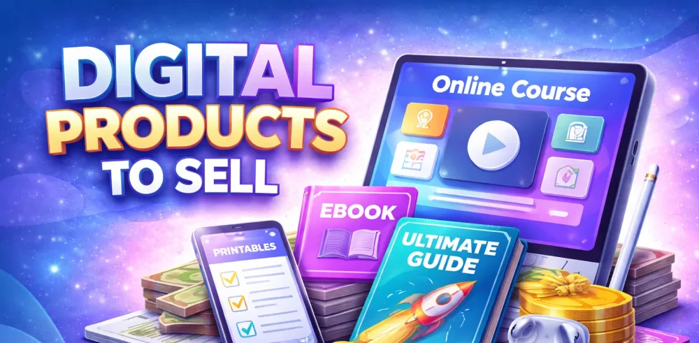 Featured image for an article about the digital products to sell
