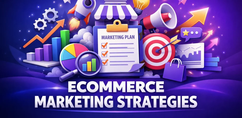 Featured image for an article on ecommerce marketing strategies