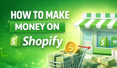Featured image for an article on how to make money on Shopify