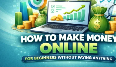 Featured image for an article on how to make money online for beginners without paying anything