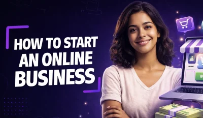 Featured image for an article on how to start an online business