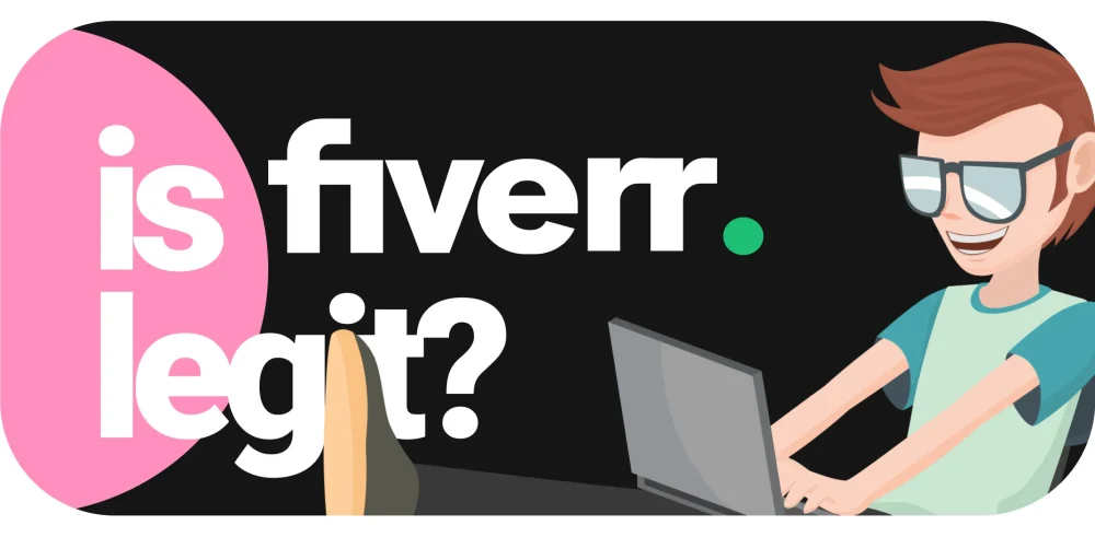 Featured image for an article answering the question "Is Fiverr legit?"