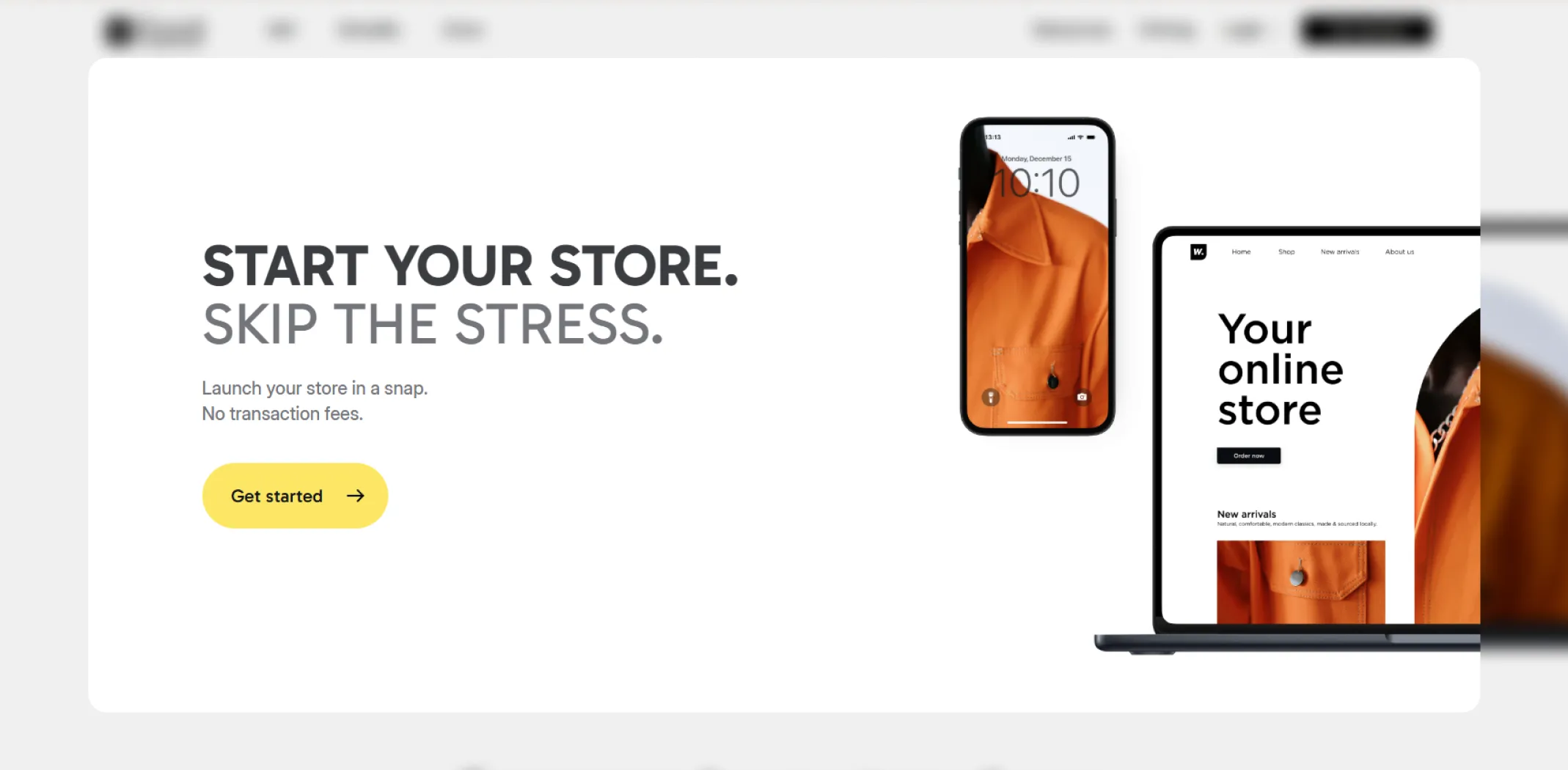Screenshot of the Ecwid ecommerce website builder homepage, used in the best ecommerce website builders guide.