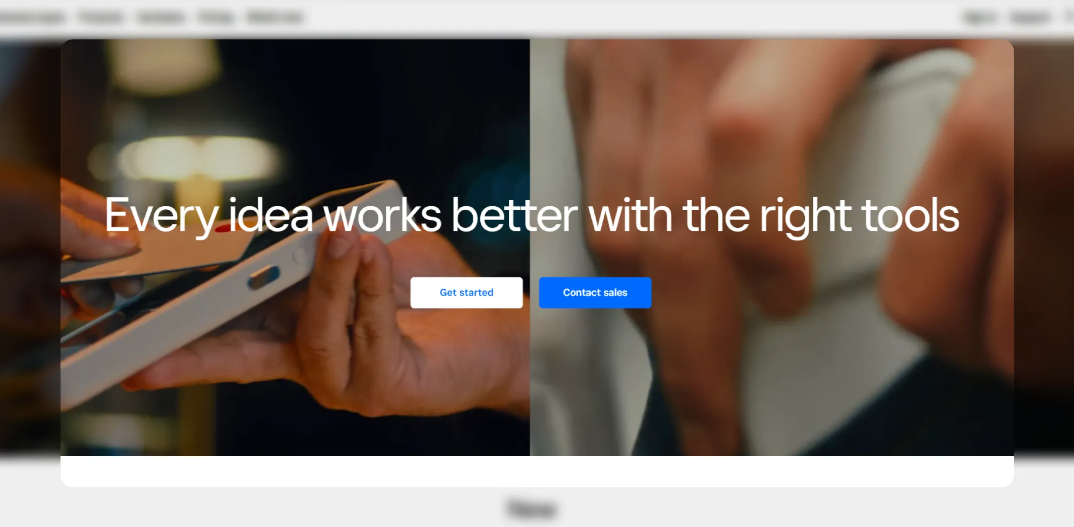 Screenshot of the Square ecommerce website builder homepage, used in the best ecommerce website builders guide.